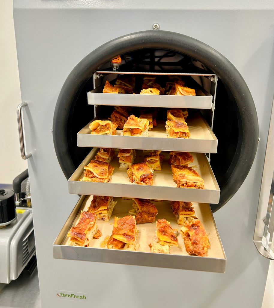 Freeze-Drying Lasagna with Temperature Probe